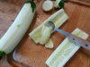 seed and chop cucumbers